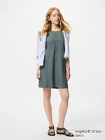 Linen Blend Mini Dress