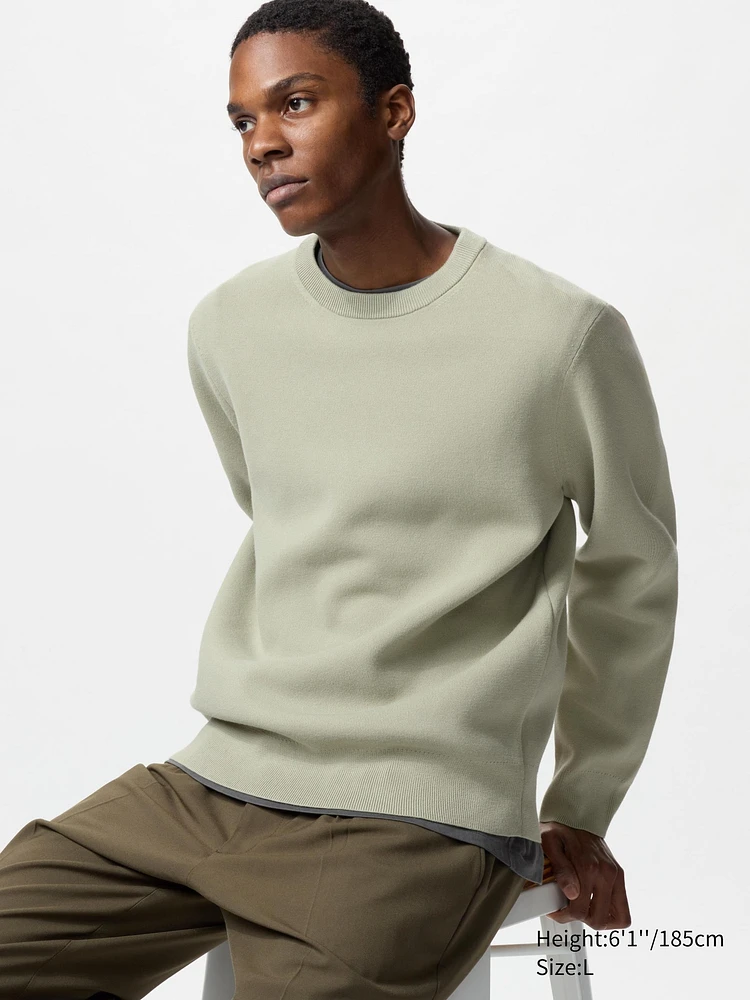 Washable Milano Ribbed Crew Neck Sweater