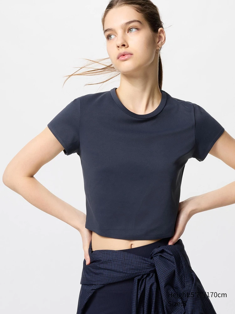 AIRism Soft Cropped T-Shirt