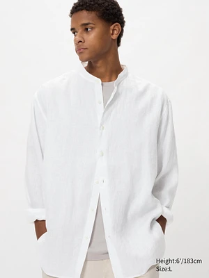 Premium Linen Shirt | Stand Collar