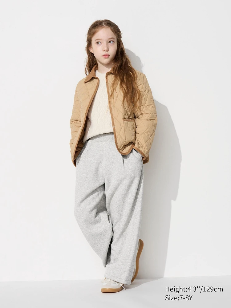 Pile Lined Wide Sweatpants