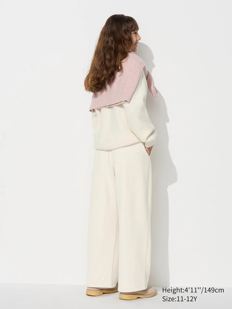 Pile Lined Wide Sweatpants
