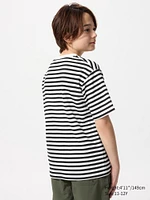 AIRism Cotton Striped Crew Neck T-Shirt