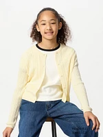 Washable Ribbed Knit Cardigan