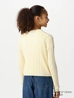 Washable Ribbed Knit Cardigan