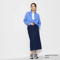 Ultra Stretch Narrow Skirt | Denim