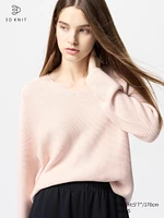 3D Knit Cotton Relaxed Sweater | V-Neck