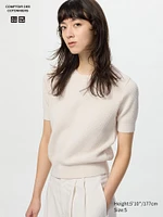 Cotton Popcorn Sweater | Short Sleeve