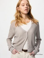 Mesh V-Neck Short Cardigan