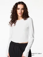 Ultra Stretch AIRism Cropped T-Shirt | Long Sleeve