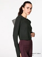 Ultra Stretch AIRism Cropped T-Shirt | Long Sleeve