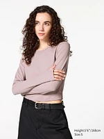 Ultra Stretch AIRism Cropped T-Shirt | Long Sleeve