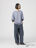 AIRism Cotton Oversized T-Shirt | Half-Sleeve