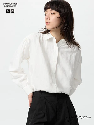 Linen Blend Oversized Shirt