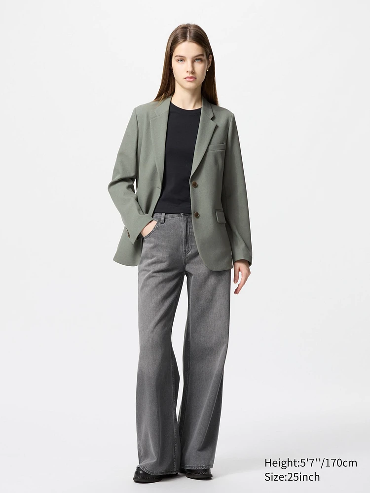 Drapey Wide Flare Jeans
