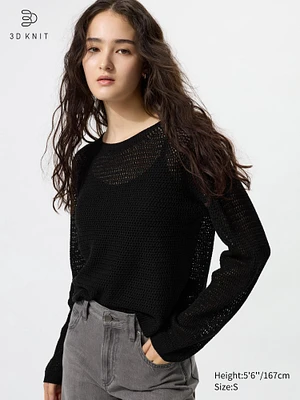 3D Knit Mesh Sweater