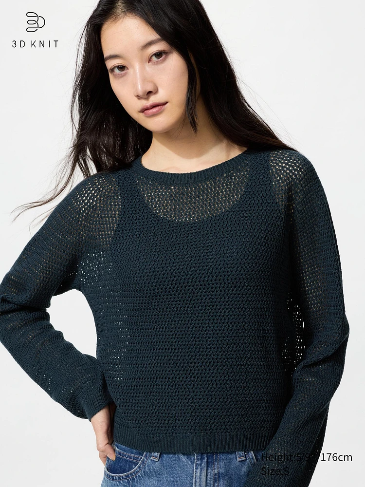 3D Knit Mesh Sweater