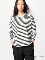 AIRism Cotton T-Shirt | Long Sleeve Striped