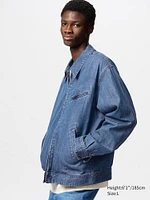 Zip-Up Blouson Jacket | Denim