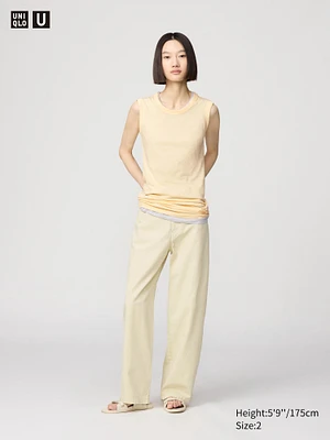 Cotton Wide Pants