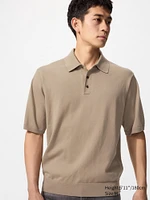 Washable Knitted Polo Sweater | Short Sleeve