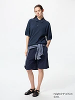 Washable Knitted Polo Sweater | Short Sleeve