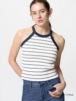 Halter Neck Bra Top | Striped