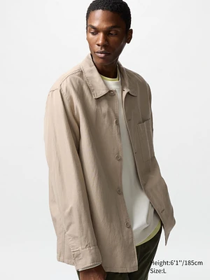 Cotton Linen Shirt Jacket