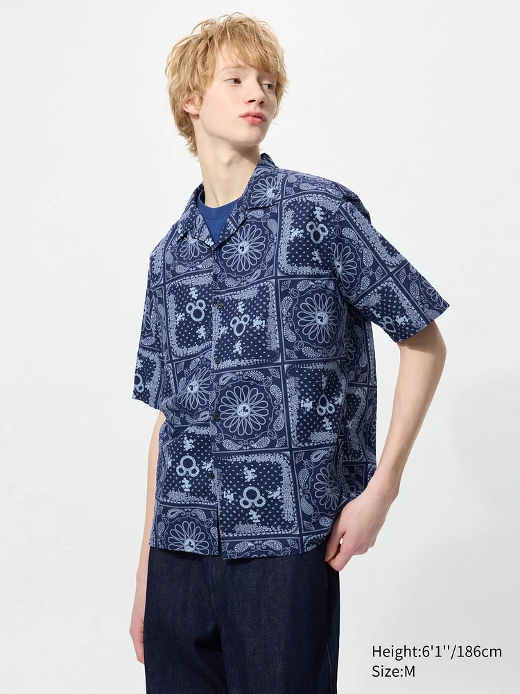 Disney Blue Cotton Linen Shirt