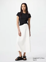 Washable Milano Ribbed Flare Skirt
