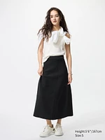 Washable Milano Ribbed Flare Skirt