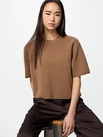 Washable Milano Ribbed Sweater | Short Sleeve