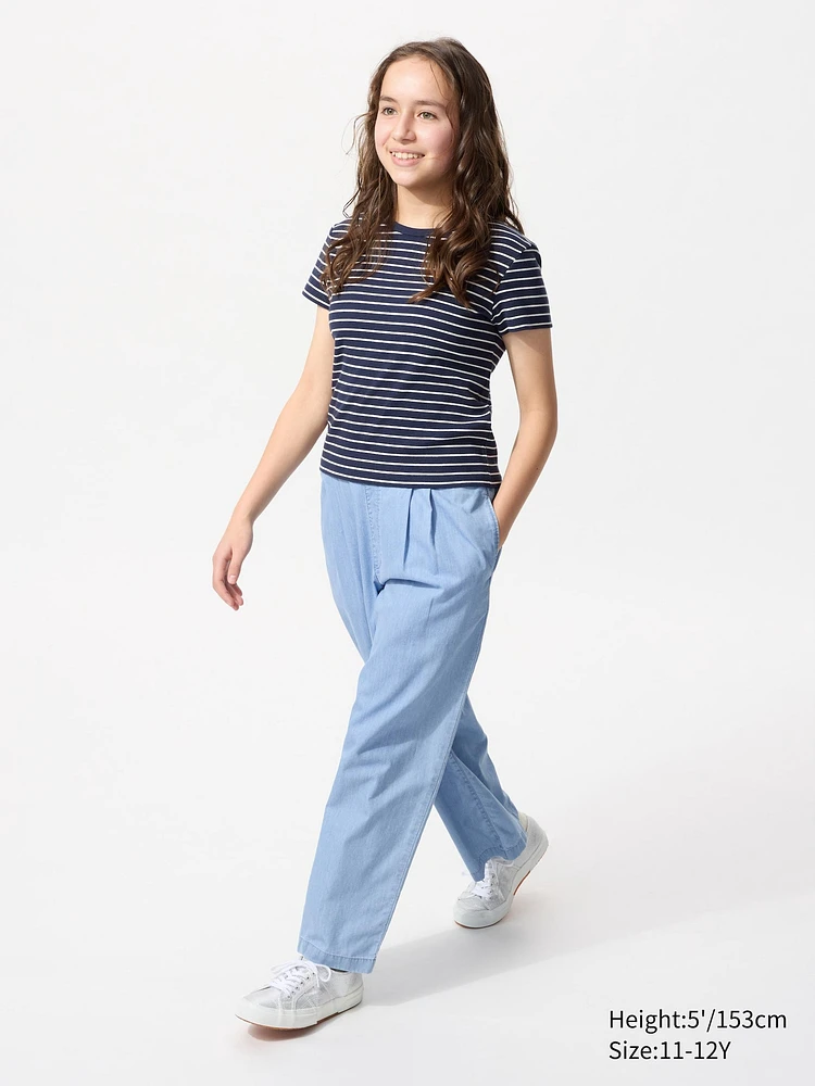 Pleated Wide Pants | Chambray