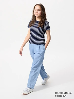 Pleated Wide Pants | Chambray