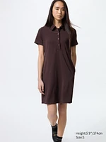 Crepe Jersey Mini Polo Dress