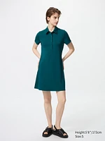 Crepe Jersey Mini Polo Dress