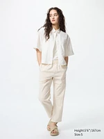 Cotton Relaxed Ankle Pants