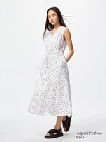 Cotton Gathered Dress | Printed