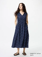 Cotton Gathered Dress | Printed