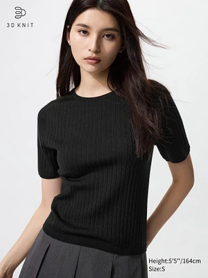 3D Knit Merino Sweater | Half Sleeve