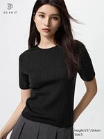 3D Knit Merino Sweater | Half Sleeve