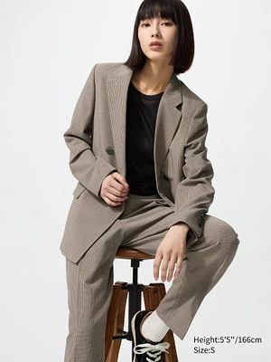 Smart Ankle Pants | Checked