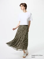 Chiffon Tiered Skirt | Printed