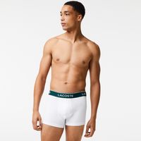 Lacoste Lot De 3 Boxers Courts Casual Unis Taille Blanc