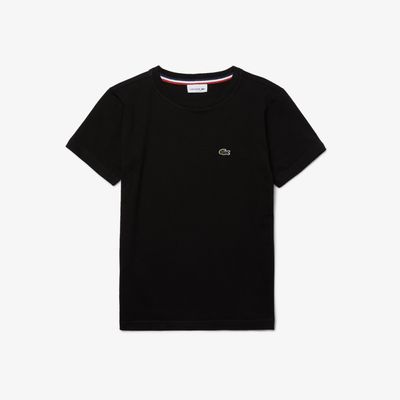 Lacoste T-shirt col rond enfant en jersey de coton Taille ans Noir
