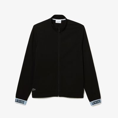 Lacoste Sweatshirt zippé d'intérieur col montant en coton biologique Taille Noir