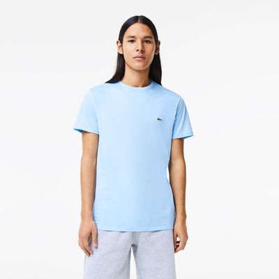 Lacoste T-shirt col rond en jersey de coton pima uni Taille 5XL Bleu