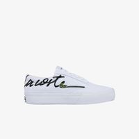 Lacoste Sneakers Jump Serve homme à lacets en toile avec logo signature Taille Blanc/noir