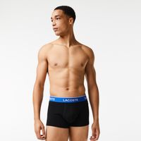 Lacoste Lot De 3 Boxers Courts Casual Marine Avec Ceinture Contrastée Taille Noir/bleu/gris Fonce