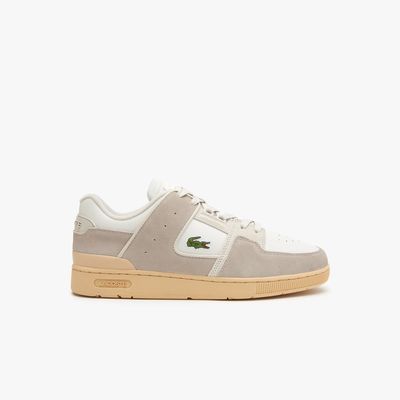 Sneakers Court Cage homme Lacoste en cuir Taille Beige